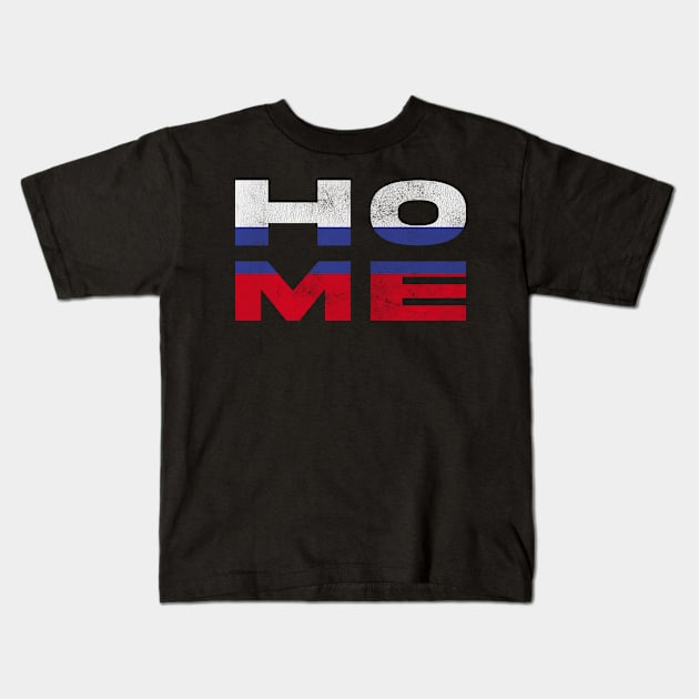 Home Russia Flag Russian Kids T-Shirt by BramCrye